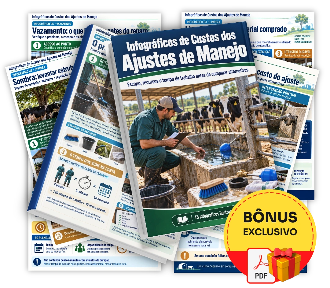 Infográficos de Custos dos Ajustes de Manejo